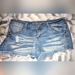Rue 21 Size 7 Distressed Blue Jean Shorts